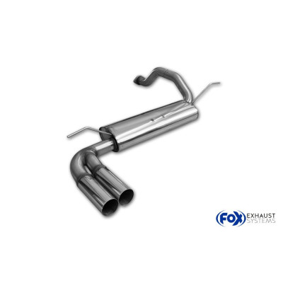 Silencieux arrière sport inox 2x76mm type 10 pour HONDA CIVIC 5 (EG2/EG3/EG4/EG6 EK3/EK4)