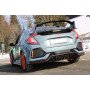 Silencieux arrière sport inox 3x100/90/100mm type 25 pour HONDA CIVIC 10 TYPE R (FK801)