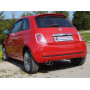 Silencieux arrière duplex inox 2x76mm type 12 pour FIAT 500/500C