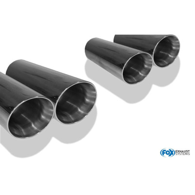 Silencieux arrière duplex inox 2x90mm type 25 pour AUDI A6 TYPE 4G 2.0L TFSI