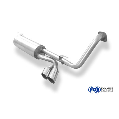 Silent rear "sidepipe" stainless steel 2x76mm type 14 for MERCEDES CLASSE G TYPE 463