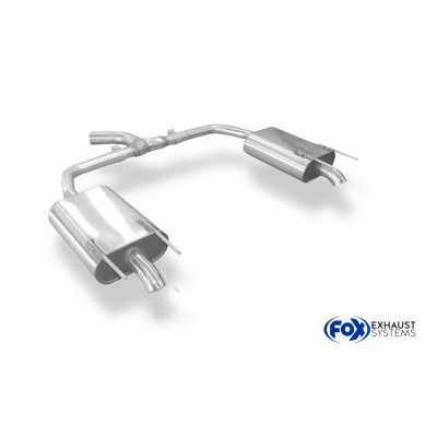 Silent rear duplex stainless steel on original output for OPEL INSIGNIA B SPORTS TOURER