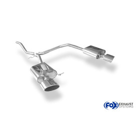 copy of Silent rear duplex stainless steel 1x145x65mm type 59 for SEAT LEON ST TYPE 5F