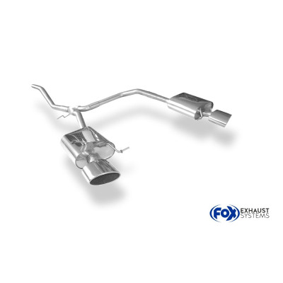 copy of Silent rear duplex stainless steel 1x145x65mm type 59 for SEAT LEON ST TYPE 5F