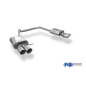 copy of Silent rear duplex stainless steel 1x145x65mm type 59 for SEAT LEON ST TYPE 5F