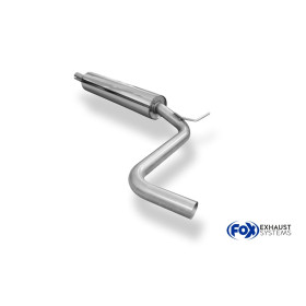 copy of Silent rear duplex stainless steel 1x145x65mm type 59 for SEAT LEON ST TYPE 5F