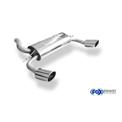 Silent rear duplex stainless steel 1x129x106mm type 32 for FORD FOCUS RS MK2