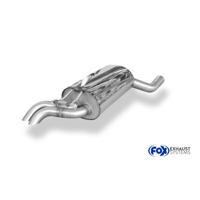 copy of Silent stainless steel rear 2x55mm type 28 for MERCEDES CLASSE E TYPE W124