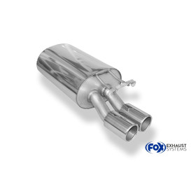 Silencieux arrière inox 2x80mm type 12 pour MERCEDES CLASSE E TYPE W124
