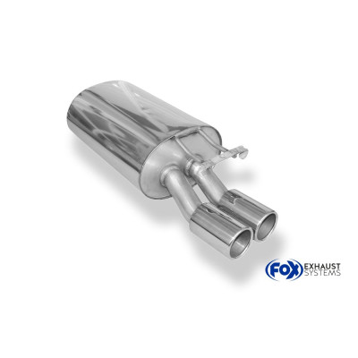 Silencieux arrière inox 2x80mm type 12 pour MERCEDES CLASSE E TYPE W124