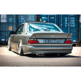 Silencieux arrière inox 2x93x79mm type 70 pour MERCEDES CLASSE E TYPE W124