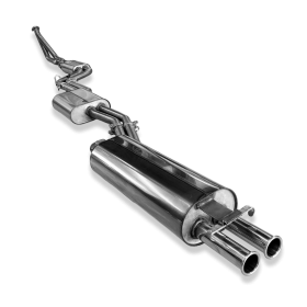 Ligne d'échappement complète sport 100% inox FOX (2x50mm type 12R) pour MERCEDES 123 4 cylindres