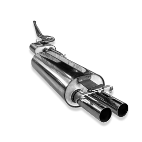 Ligne d'échappement complète sport 100% inox FOX (2x55mm type 10) pour MERCEDES 123 4 cylindres