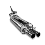 Ligne d'échappement complète sport 100% inox FOX (2x55mm type 10) pour MERCEDES 123 4 cylindres