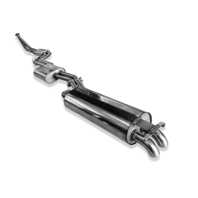 Ligne d'échappement complète sport 100% inox FOX (2x55mm type 26) pour MERCEDES 123 4 cylindres