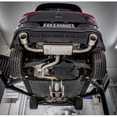 Catback avec silencieux arrière duplex inox 1x125mm type 24 pour VOLKSWAGEN GOLF MK8 GTI