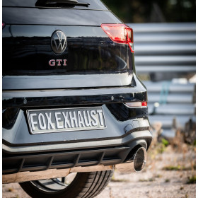 Catback avec silencieux arrière duplex inox 1x160x130mm type 38 pour VOLKSWAGEN GOLF MK8 GTI