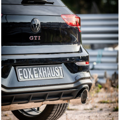 Catback avec silencieux arrière duplex inox 1x160x130mm type 38 pour VOLKSWAGEN GOLF MK8 GTI