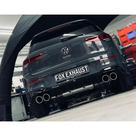 Silencieux arrière duplex inox 2x100mm type 16x pour VOLKSWAGEN GOLF MK8 GTD