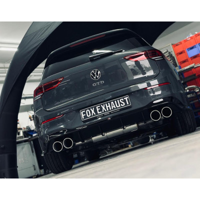 Silencieux arrière duplex inox 2x100mm type 16x pour VOLKSWAGEN GOLF MK8 GTD