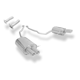 Silencieux arrière duplex inox 2x76mm type 13 pour BMW X5 TYPE E53 3.0L D