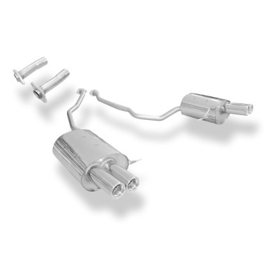 Silencieux arrière duplex inox 2x76mm type 13 pour BMW X5 TYPE E53 3.0L D