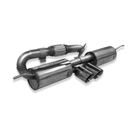 Silencieux arrière duplex inox 2x80mm type 25 pour SMART FORTWO TURBO TYPE 451