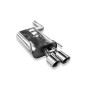 Silencieux arrière inox 2x80mm type 25 pour MERCEDES CLK TYPE W208