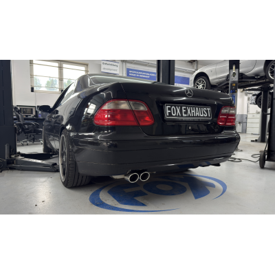 copy of Silent rear duplex stainless steel 2x76mm type 12 for MERCEDES CLK TYPE W208