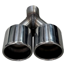 copy of Silent stainless steel rear 2x90mm type 16 for PEUGEOT 208 GTI