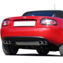 Silent rear duplex stainless steel 2x76mm type 13 for MAZDA MX5 TYPE NC