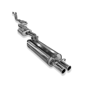 Ligne d'échappement complète sport 100% inox FOX (2x50mm type 12R) pour MERCEDES 123 6 cylindres