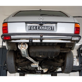Ligne d'échappement complète sport 100% inox FOX (2x55mm type 10) pour MERCEDES 123 6 cylindres