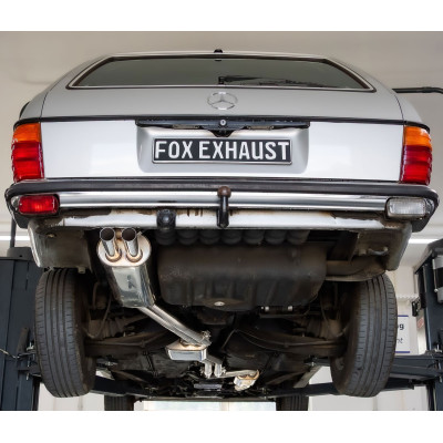 Ligne d'échappement complète sport 100% inox FOX (2x55mm type 10) pour MERCEDES 123 6 cylindres