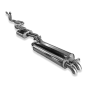 Ligne d'échappement complète sport 100% inox FOX (2x55mm type 26) pour MERCEDES 123 6 cylindres