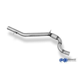 Silent rear duplex stainless steel 2x76mm type 13 for MERCEDES ML TYPE W164