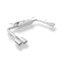 Silencieux arrière duplex inox 2x80mm type 25 pour FORD FOCUS MK4 TURNIER/KOMBI