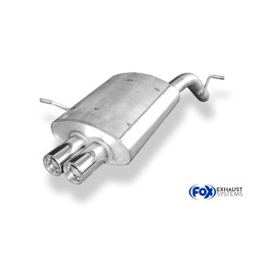 Silencieux arrière inox 2x80mm type 13 pour PEUGEOT 407 2.0L (coupé)