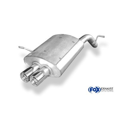 Silencieux arrière inox 2x80mm type 13 pour PEUGEOT 407 2.0L (coupé)