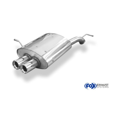 Silencieux arrière inox 2x80mm type 13 pour PEUGEOT 407 2.2L (coupé)