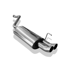 Silencieux arrière inox 2x76mm type 18 pour AUDI 80 TYPE B4