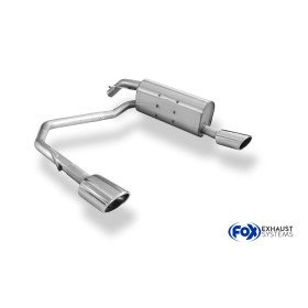 Silencieux arrière duplex inox 1x115x85mm type 32 pour PEUGEOT 207