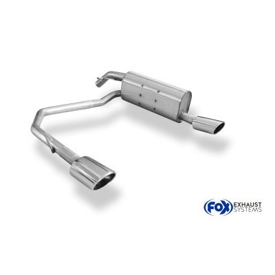 Silencieux arrière duplex inox 1x115x85mm type 32 pour PEUGEOT 207