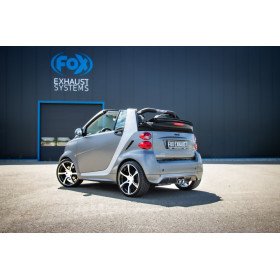 copy of Silent rear duplex stainless steel duplex type 14 for SMART FORTWO TYPE 451 (with Brabus bumper)