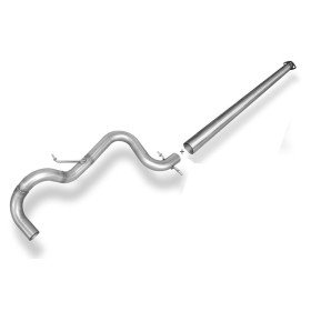 Silencieux arrière duplex inox 1x135x80mm type 53 pour VOLSWAGEN BEETLE TYPE 1C/9C/1Y