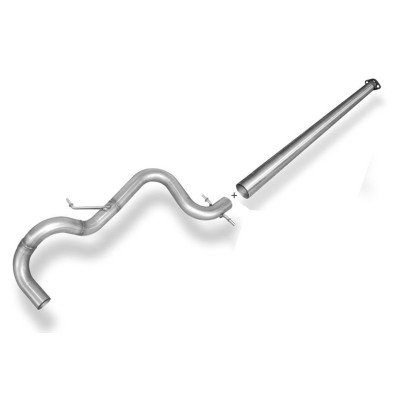 Silencieux arrière duplex inox 1x135x80mm type 53 pour VOLSWAGEN BEETLE TYPE 1C/9C/1Y