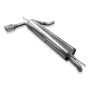 Silencieux arrière sport inox 1x93x79mm type 70 - DACIA DUSTER HYBRIDE 140