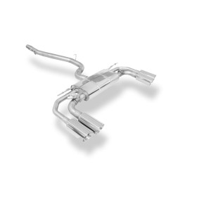 copy of Silencieux arrière duplex inox 1x135x80mm type 53 pour VOLSWAGEN BEETLE TYPE 1C/9C/1Y