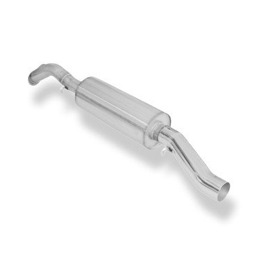 2x80mm stainless steel silent for SEAT LEON TYPE 5F