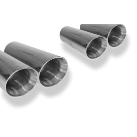 copy of Silent rear duplex stainless steel 2x80mm type 13 for JEEP COMMANDER TYPE XK